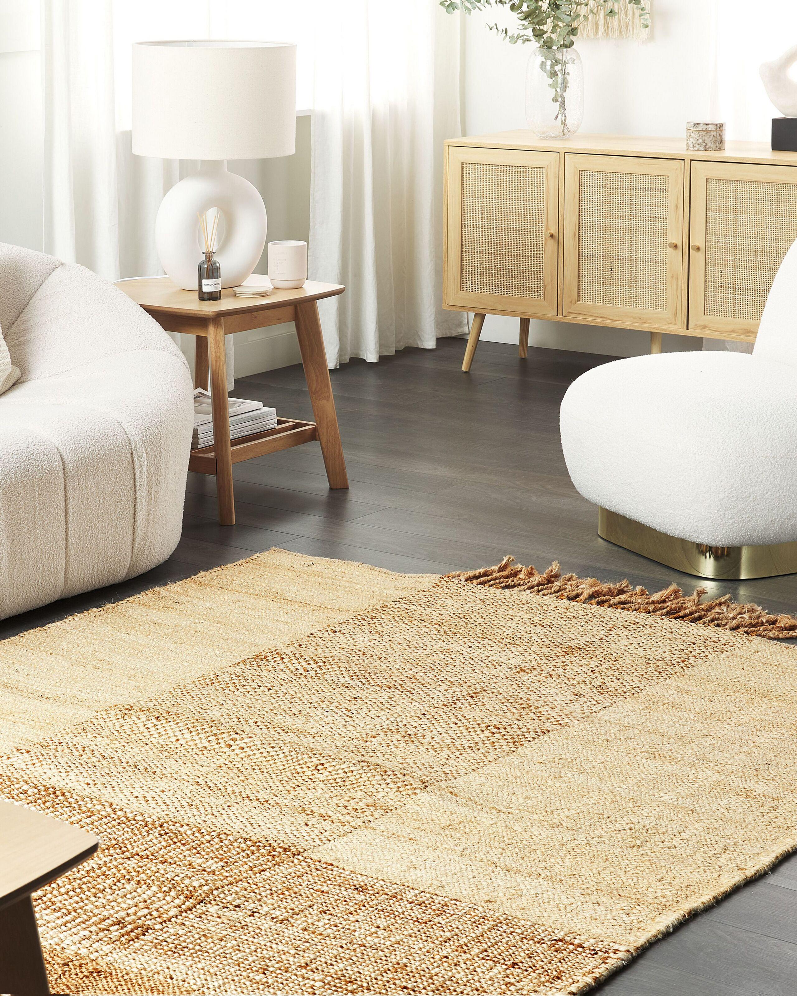 Beliani Teppich aus Jute Boho HAMZALAR
