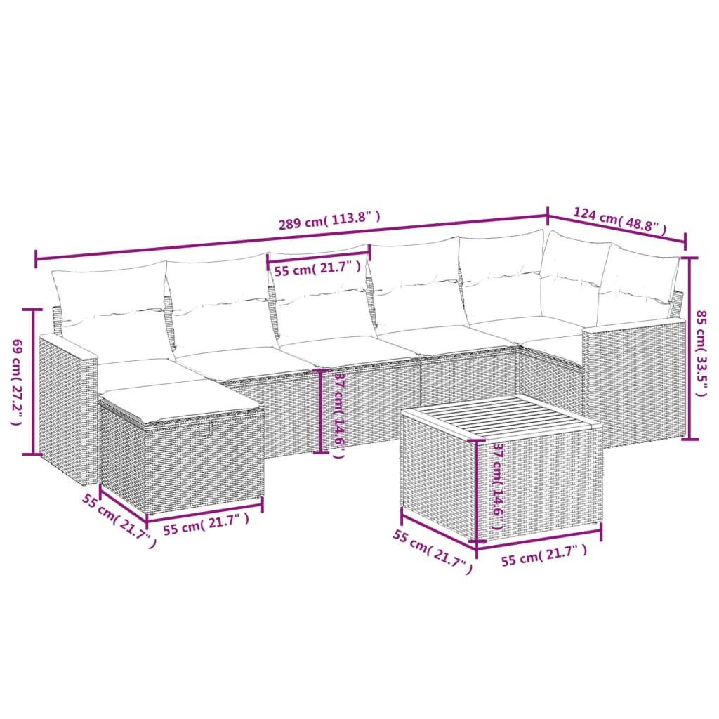 VidaXL Garten sofagarnitur poly-rattan
