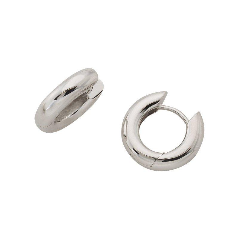 MUAU Schmuck Creolen Weissgold 750, 16mm