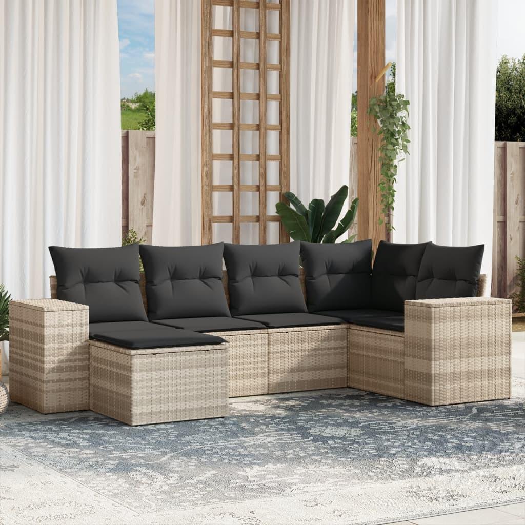 VidaXL Garten sofagarnitur poly-rattan