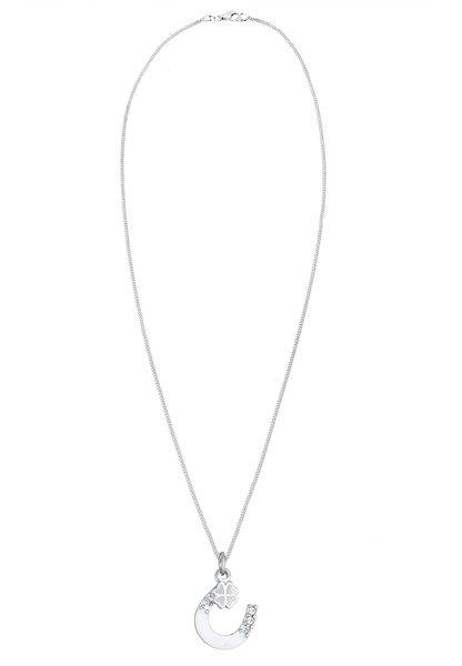 Elli Halskette Hufeisen Kleeblatt Kristall