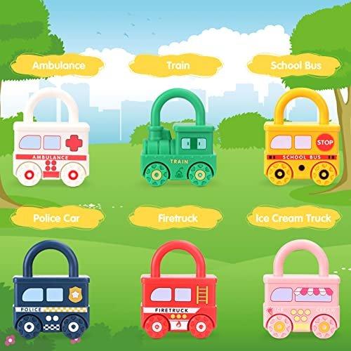 Activity-board Schloss mit Schlüssel Baby Spielzeug ab 2 3 4 5 Jahre - Motorikspielzeug Busy Board Baby Sensorik