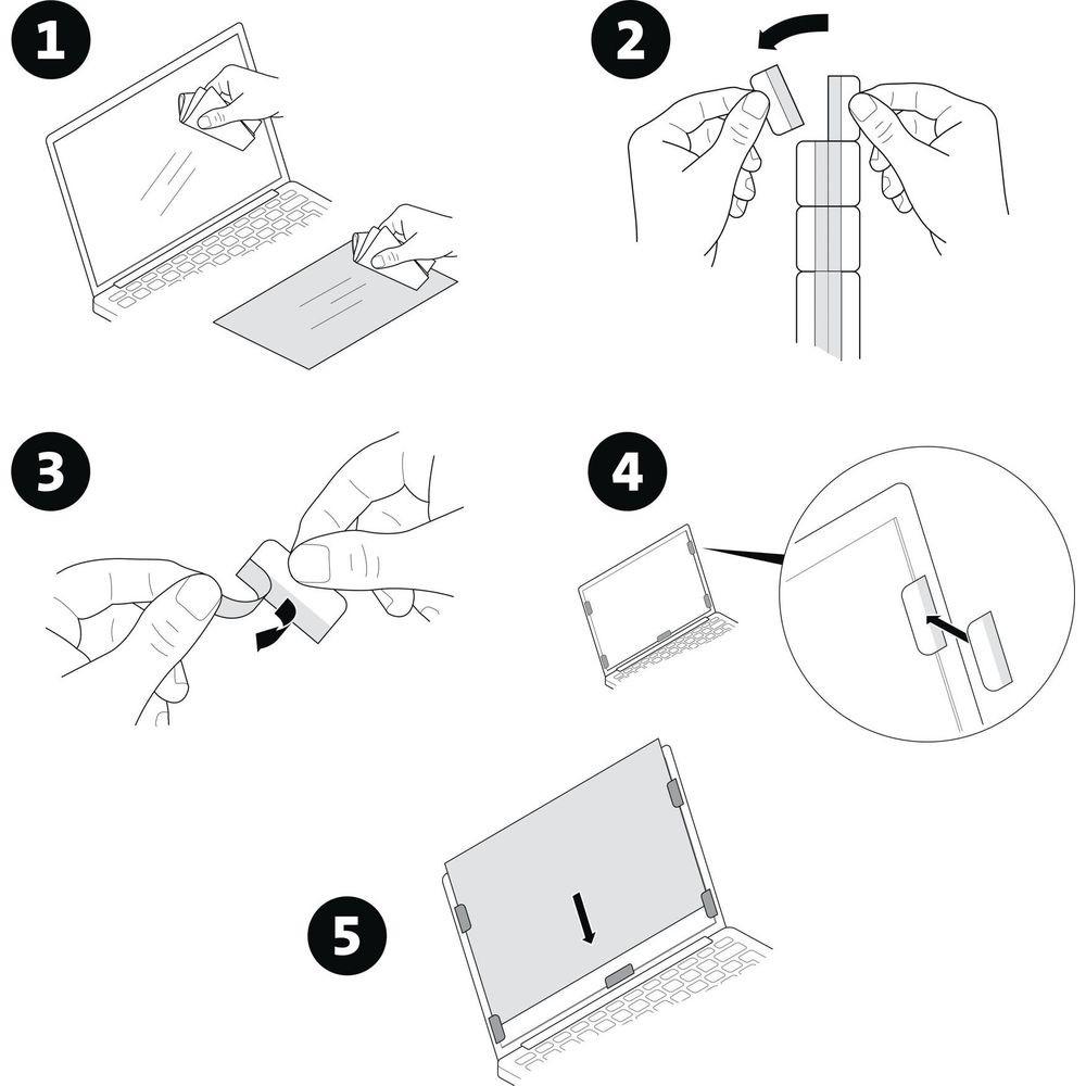 Kensington Privacy Screen 2-Way Curved