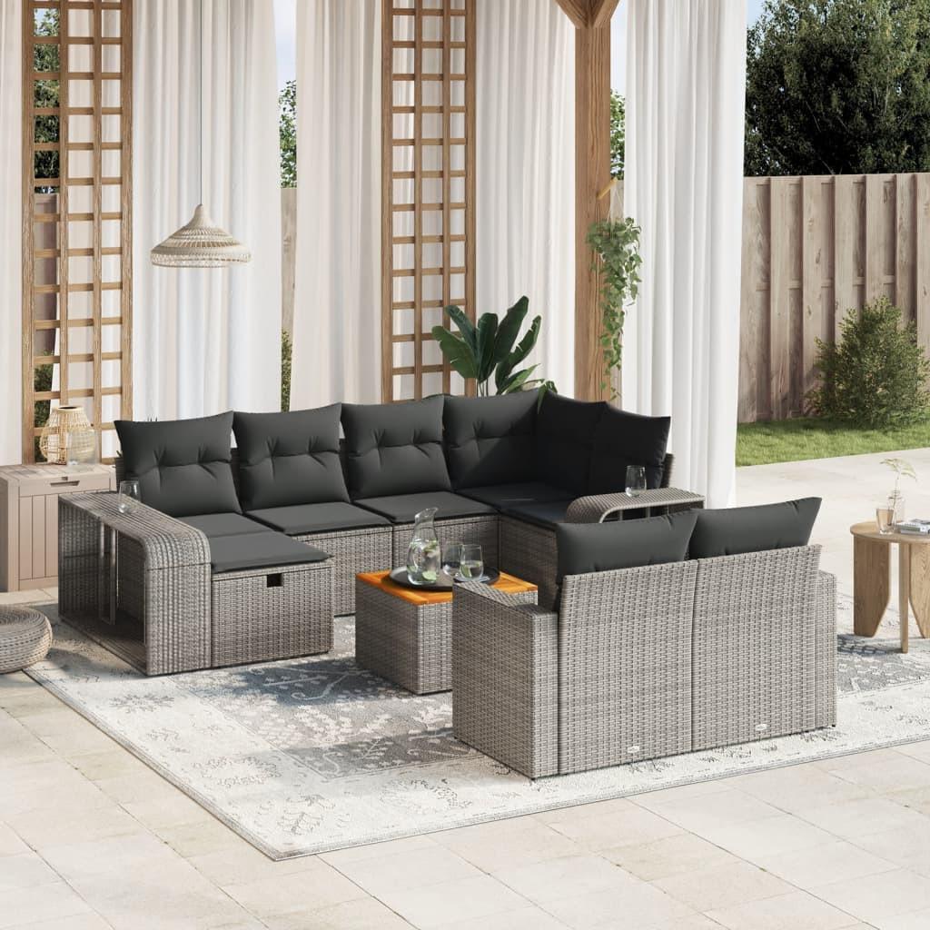 VidaXL Garten sofagarnitur poly-rattan