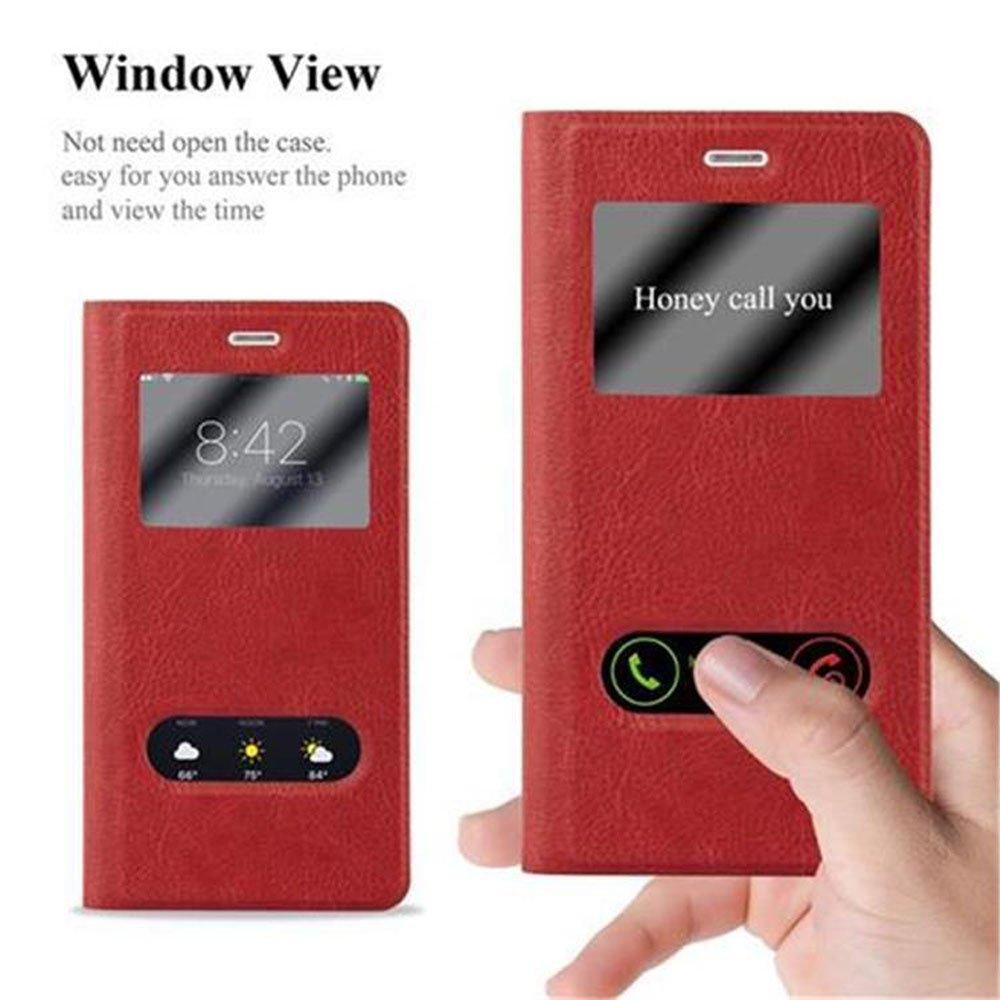 Cadorabo Hülle für Huawei P9 LITE 2016 / G9 LITE Magnetverschluss, 2 Sichtfenstern