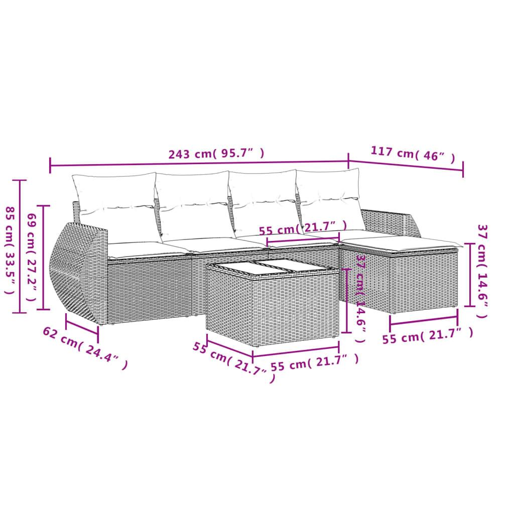 VidaXL Garten sofagarnitur poly-rattan
