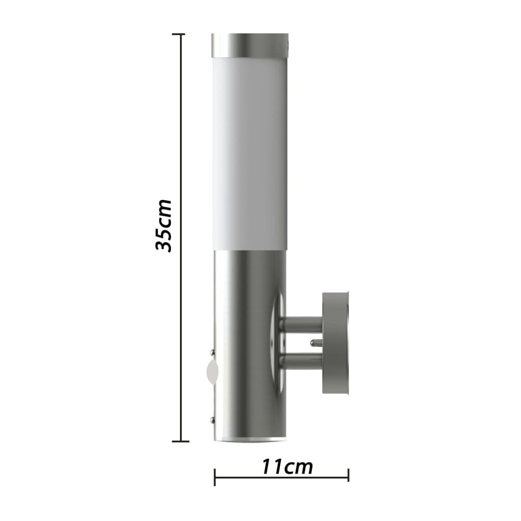 VidaXL Gartenlampe edelstahl