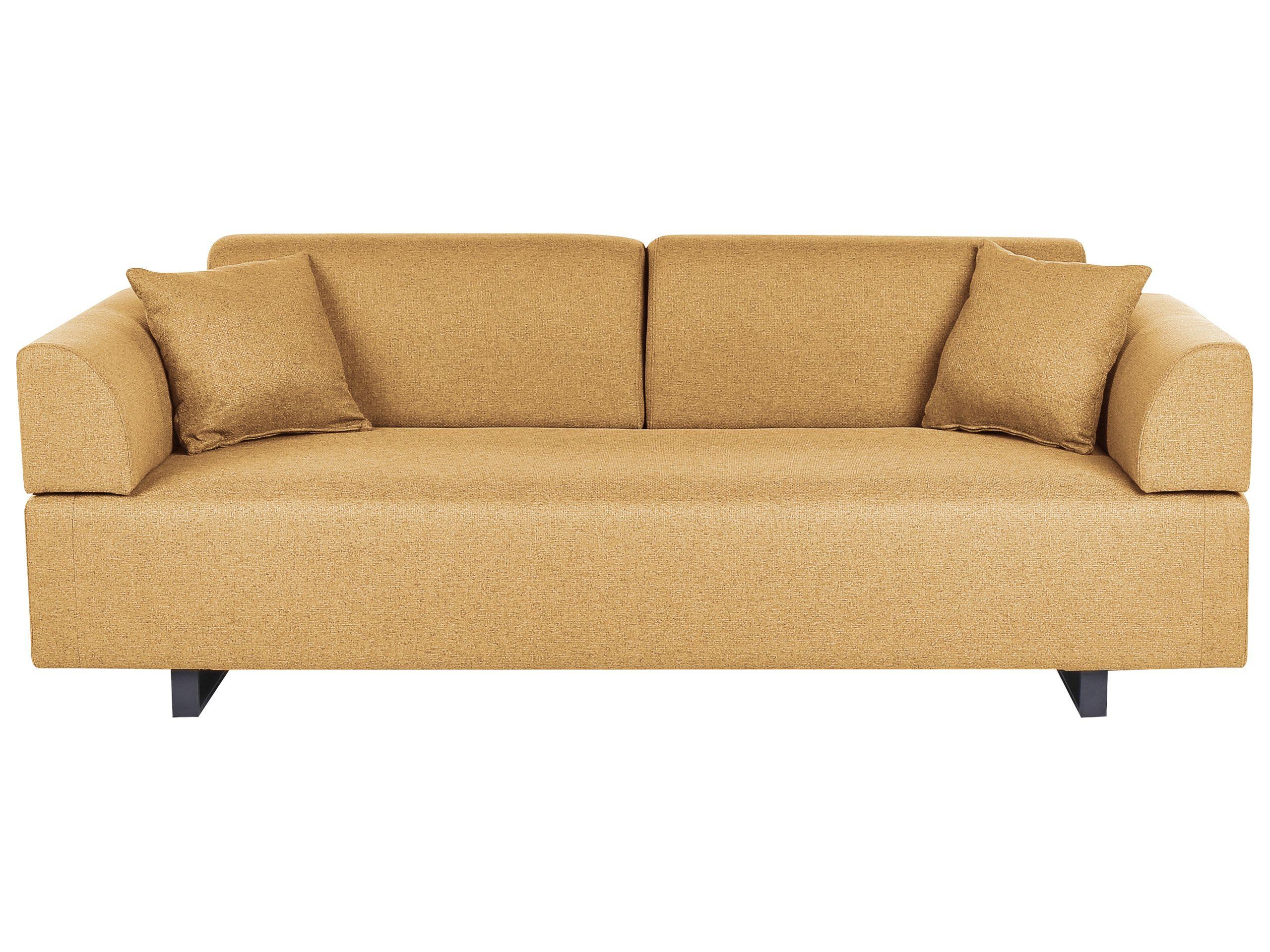 Beliani Sofa mit Beistelltischen aus Polyester Minimalistisch SOKNA