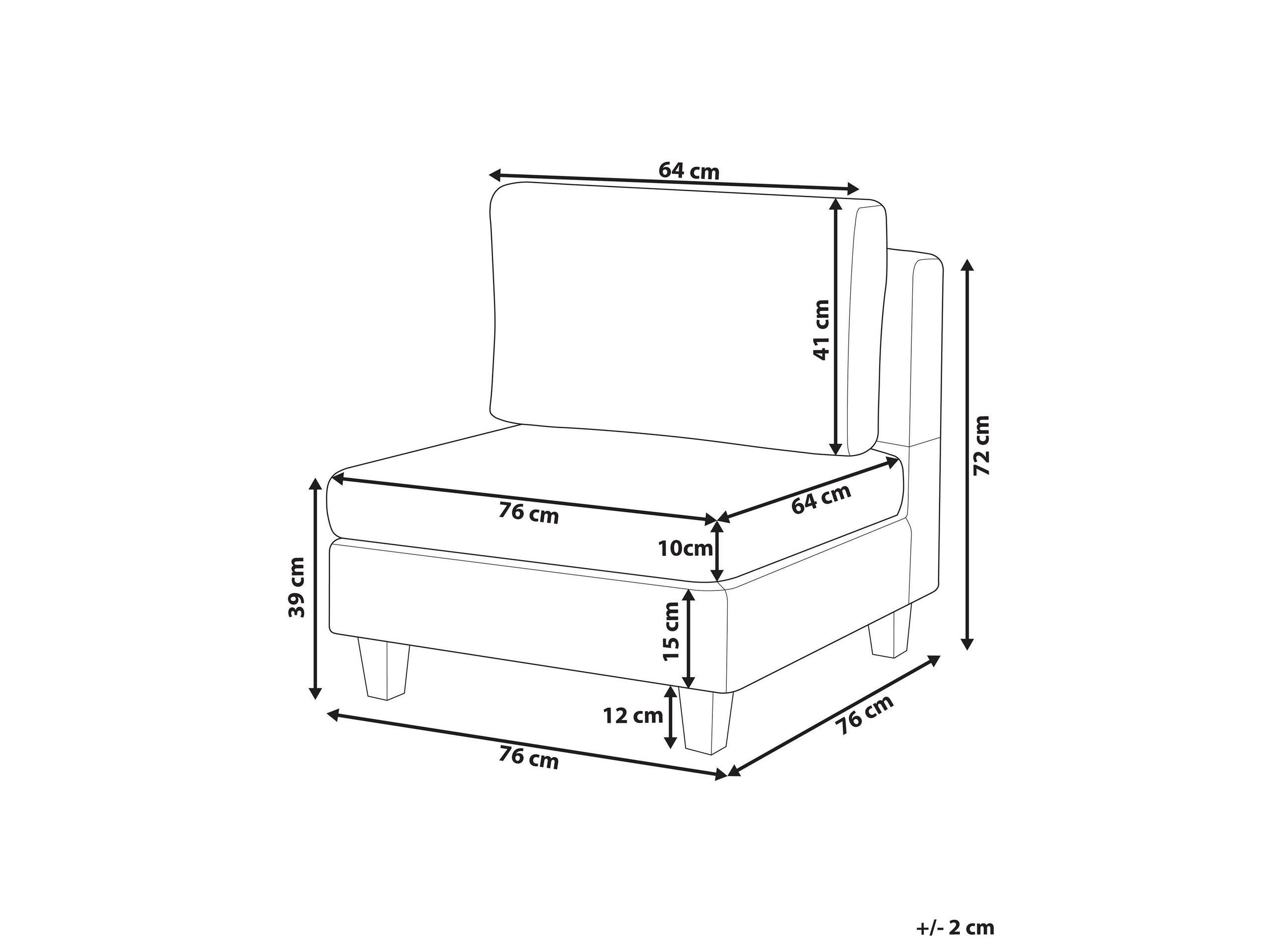 Beliani Sesselmodul aus Polyester Klassisch FEVIK
