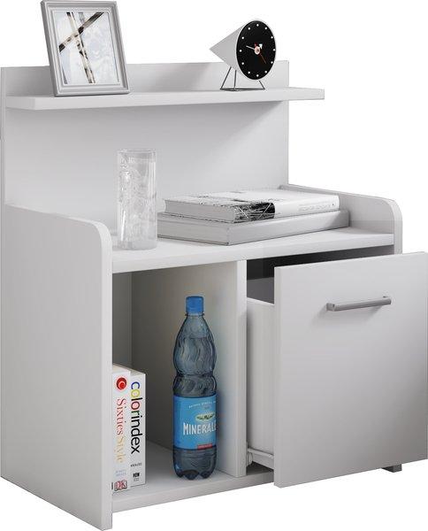 VCM Hoher Nachtschrank Beistelltisch Schublade Konsole Boxspring Nachttisch Nilasa