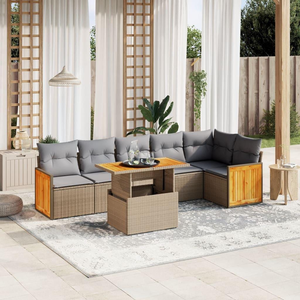VidaXL Garten sofagarnitur poly-rattan