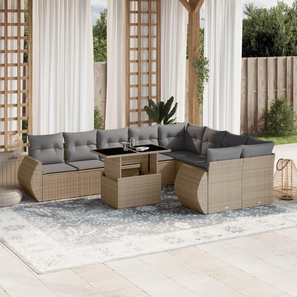 VidaXL Garten sofagarnitur poly-rattan