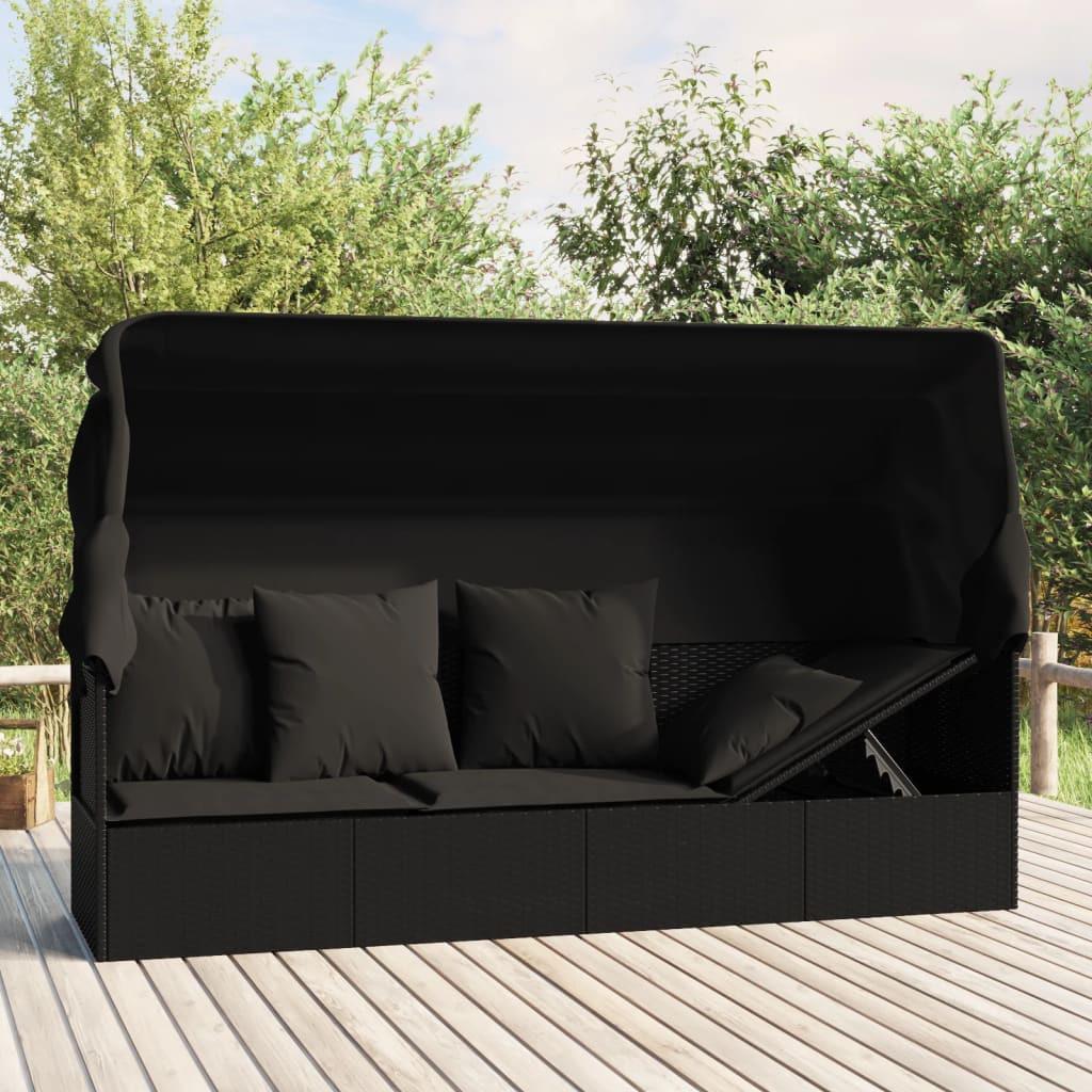 VidaXL Outdoor loungebett poly-rattan