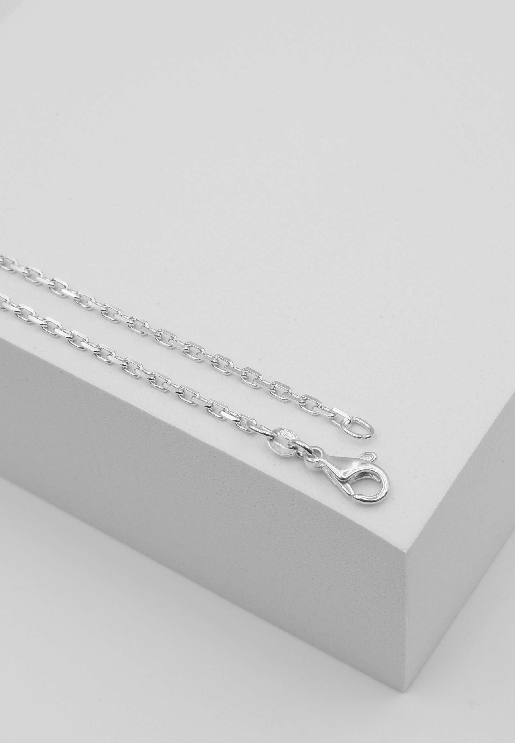 MUAU Schmuck Collier Anker Weissgold 750, 2mm, 45cm