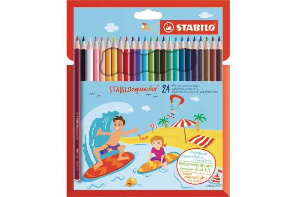 STABILO STABILO aquacolor Farb. Kids Design 16246 Etui, Farben ass. 24 Stück