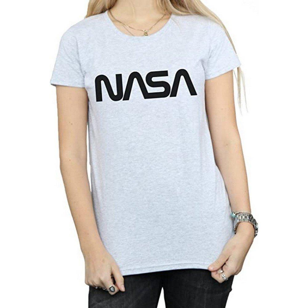 Nasa Logo Print Kurzarm T-Shirt