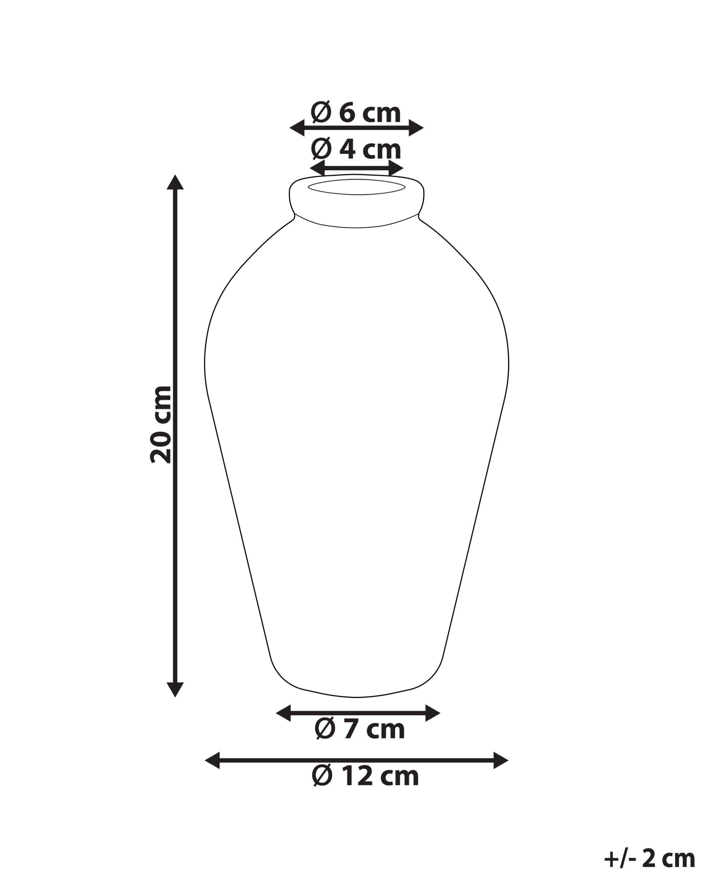 Beliani Blumenvase aus Steinzeug Retro MALLIA