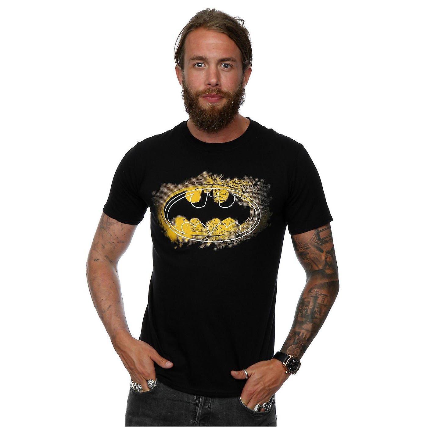 BATMAN Logo Spray Kurzarm T-Shirt