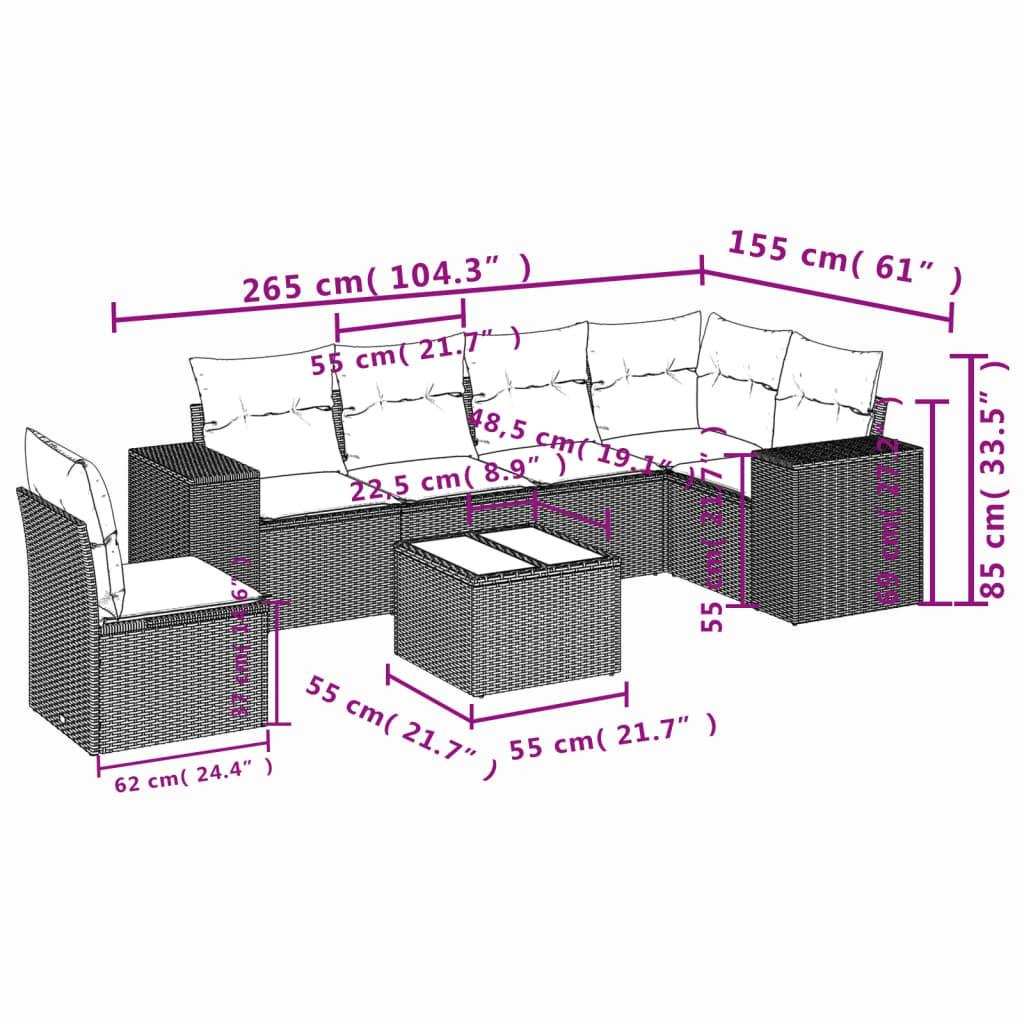 VidaXL Garten sofagarnitur poly-rattan