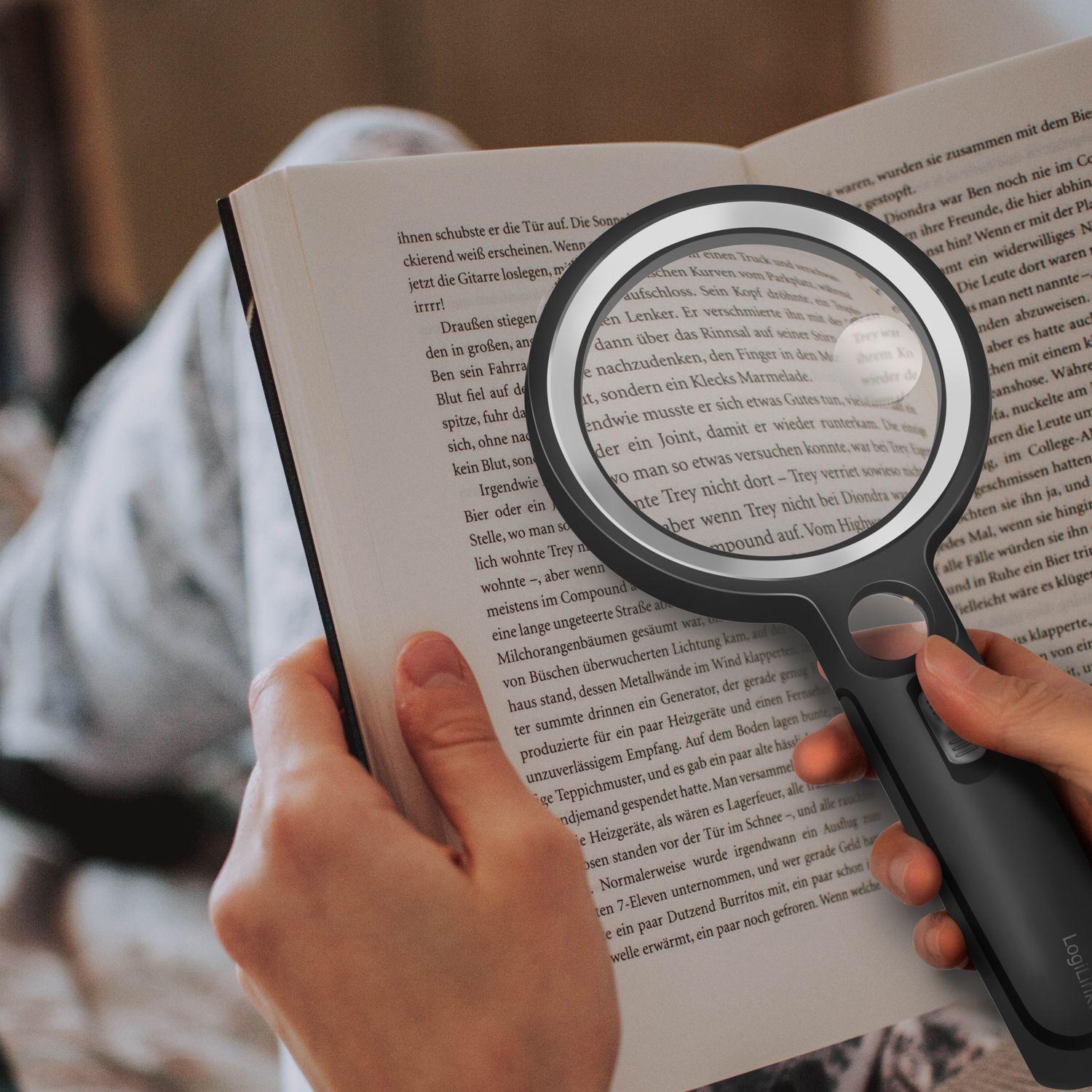 LogiLink Lupe Ø9cm mit LED-Beleuchtung