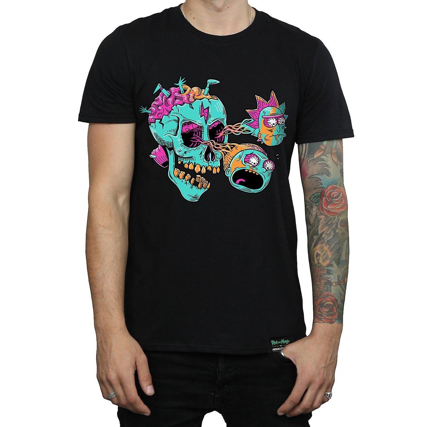 Rick And Morty Rick and Morty Augapfel Totenkopf Grafik Print T-Shirt
