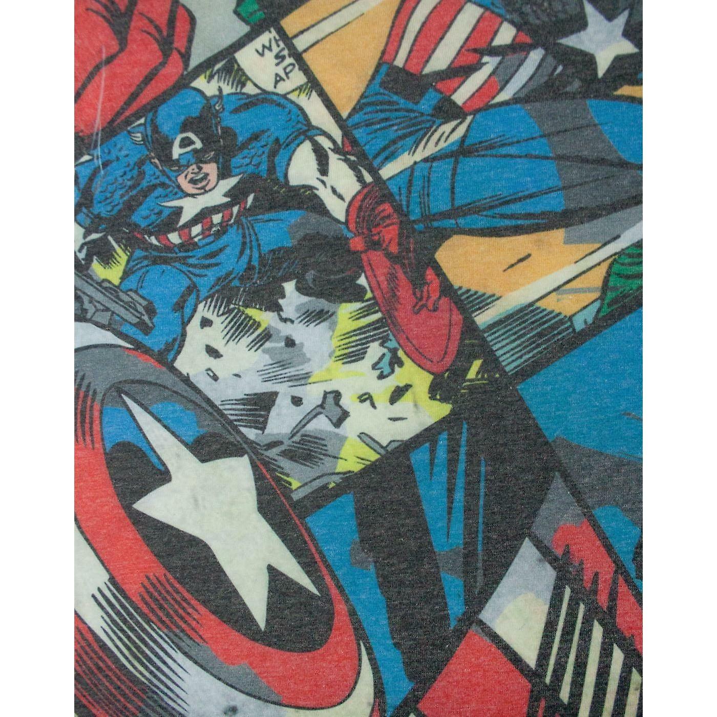 CAPTAIN AMERICA Comic Print T-Shirt