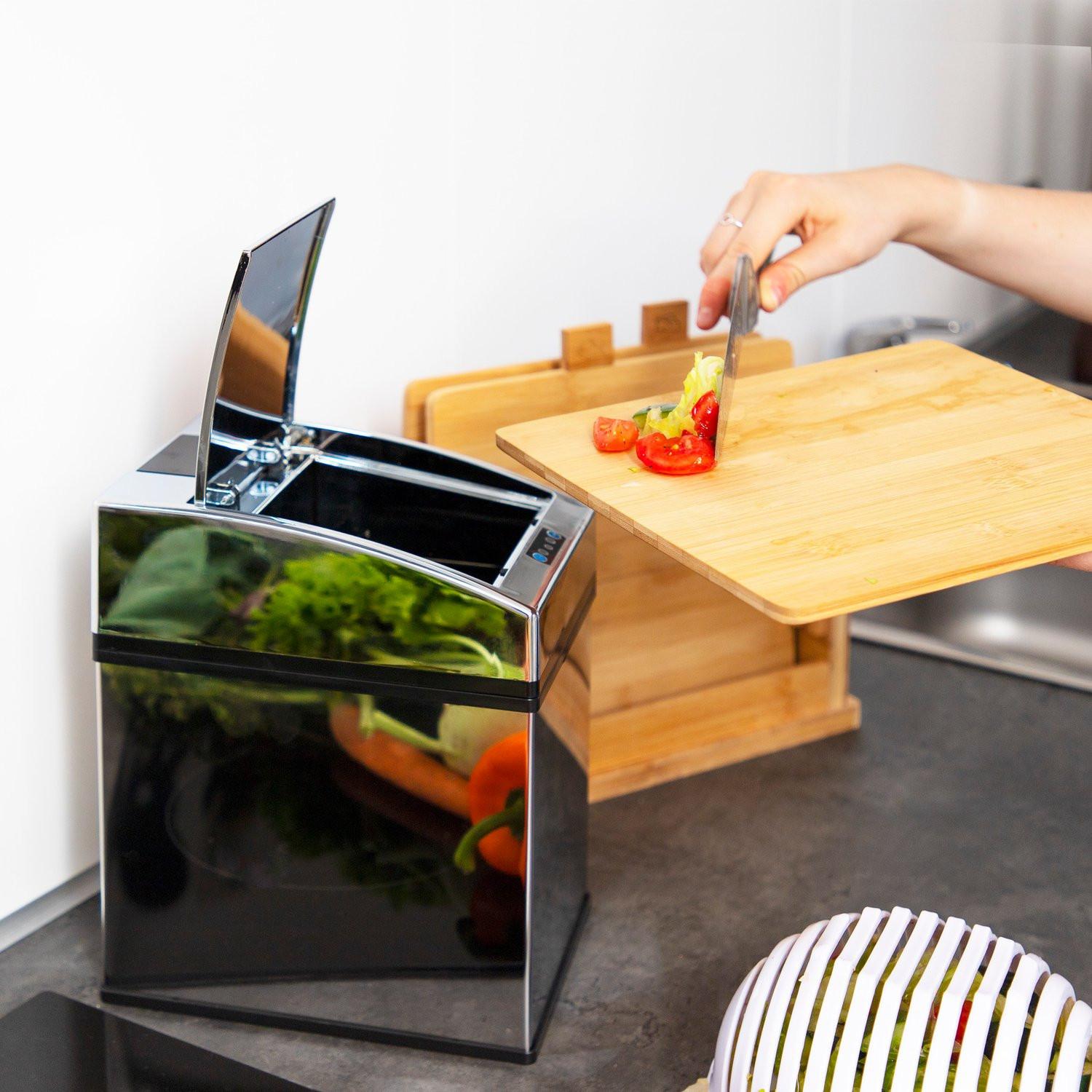 Northix Edelstahl-Abfalleimer mit Sensor