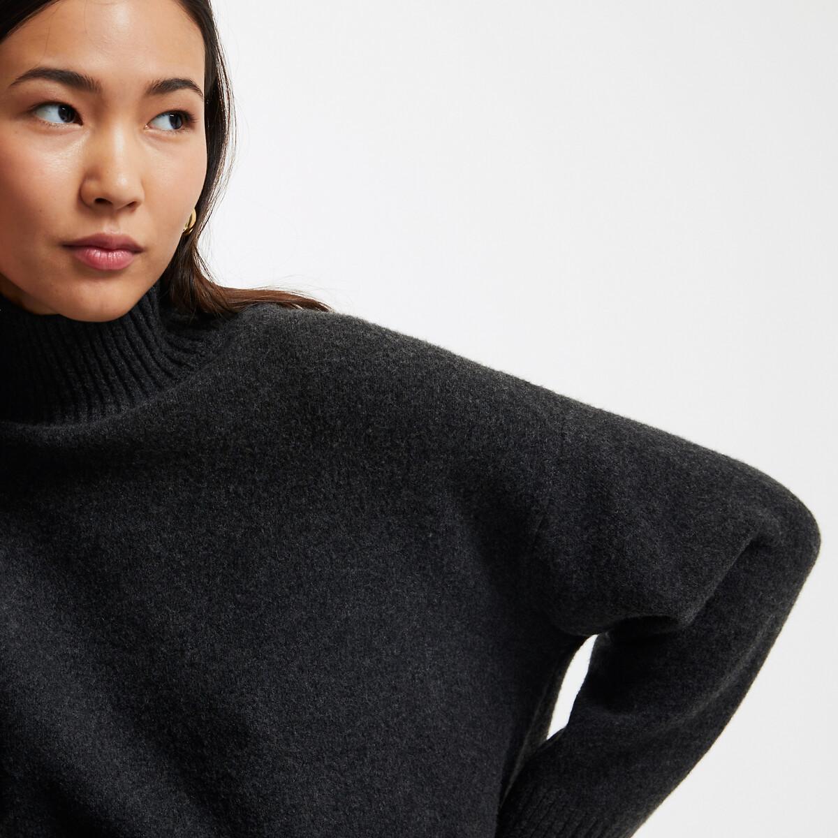 La Redoute Collections Langärmeliges Strickkleid mit geradem Schnitt