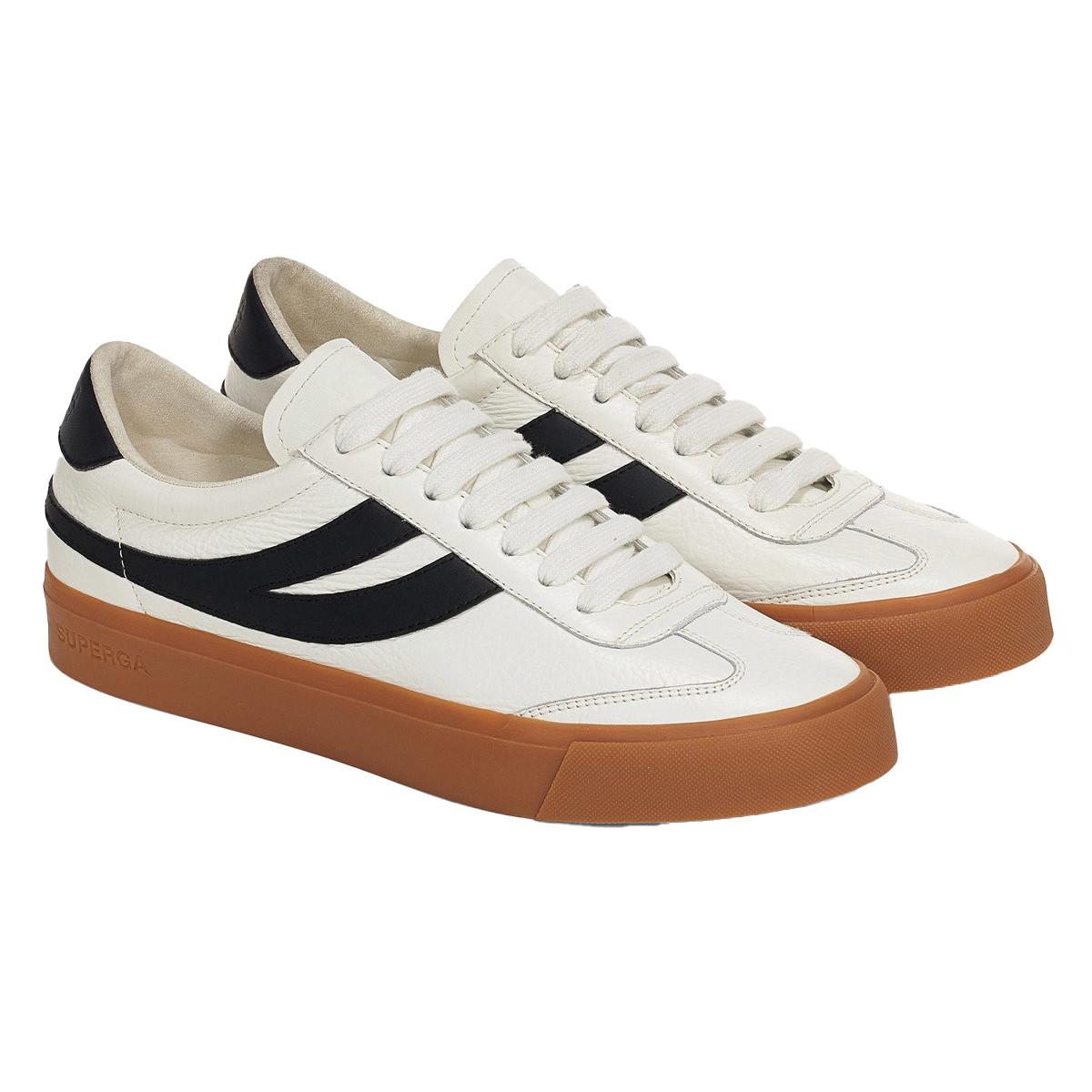 SUPERGA Sneaker 4834 Club S Swallow, Kontrast Detail, Veganes Leder