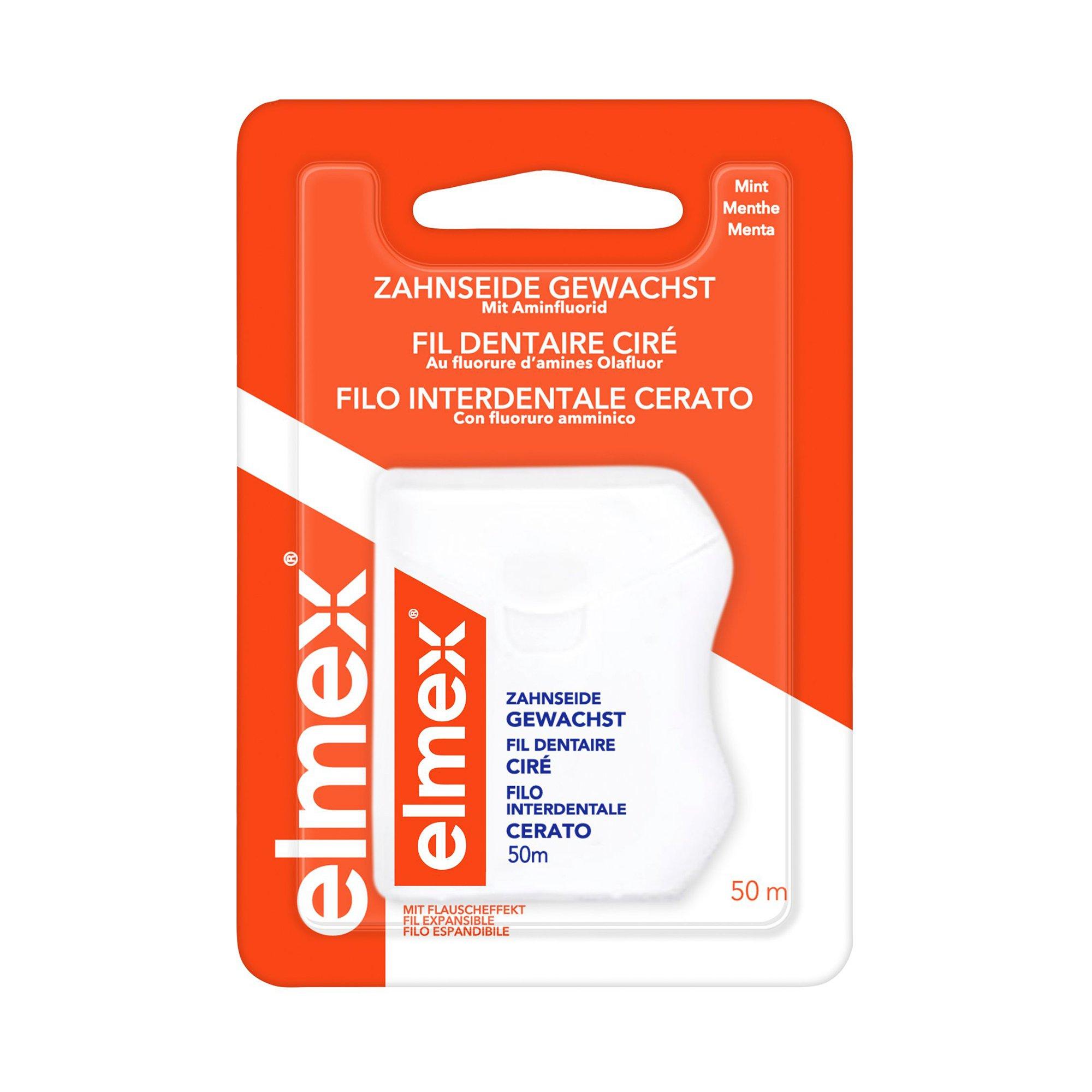 elmex UNGEWACHST Zahnseide Gewachst, Gründliche Reinigung Der Zahnzwischenräume
