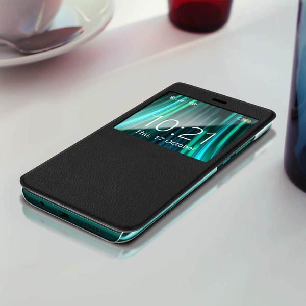 Avizar Flip View Cover Redmi Note 8 Pro Schwarz