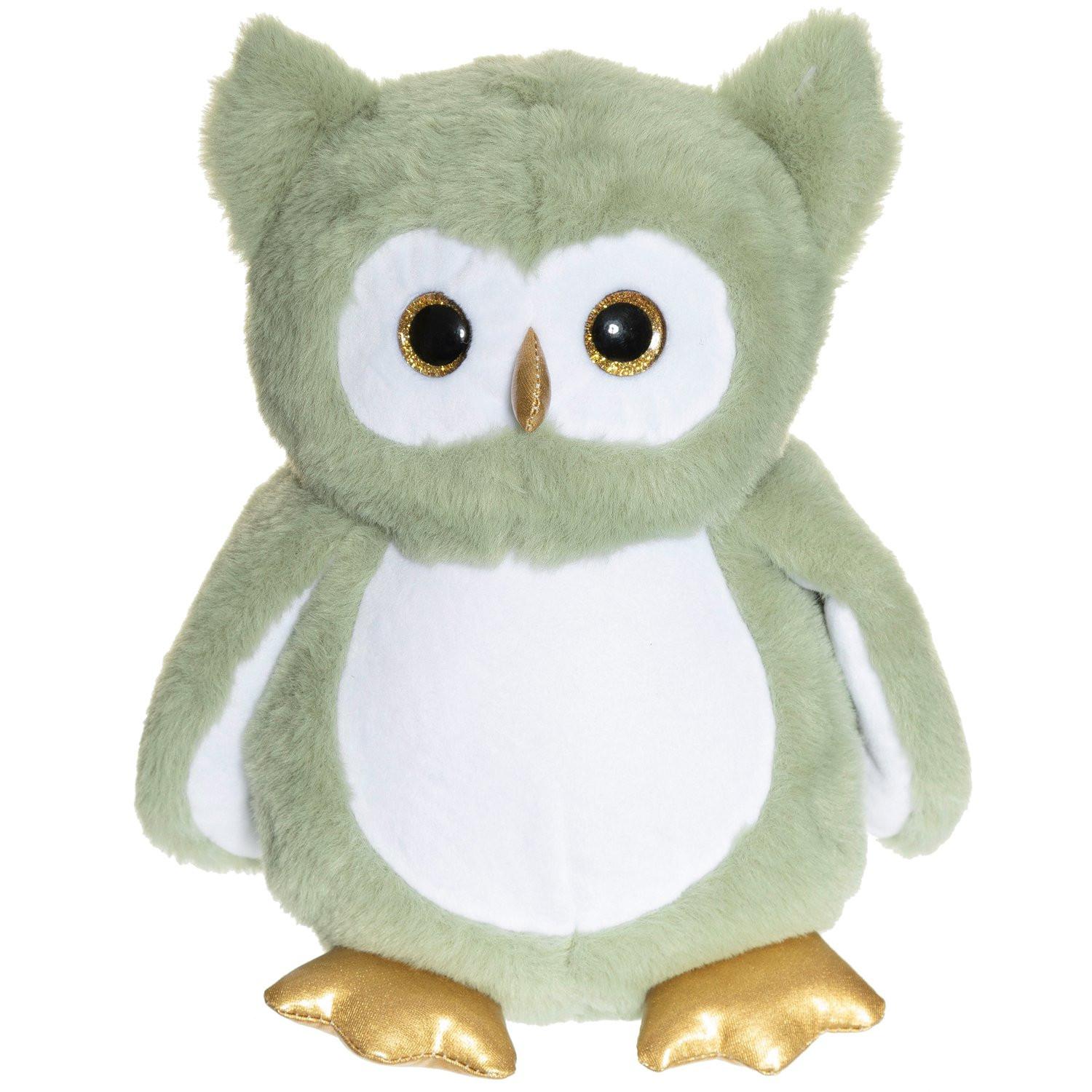 TEDDYKOMPANIET Eule Nachtleuchtend Grün (25cm)