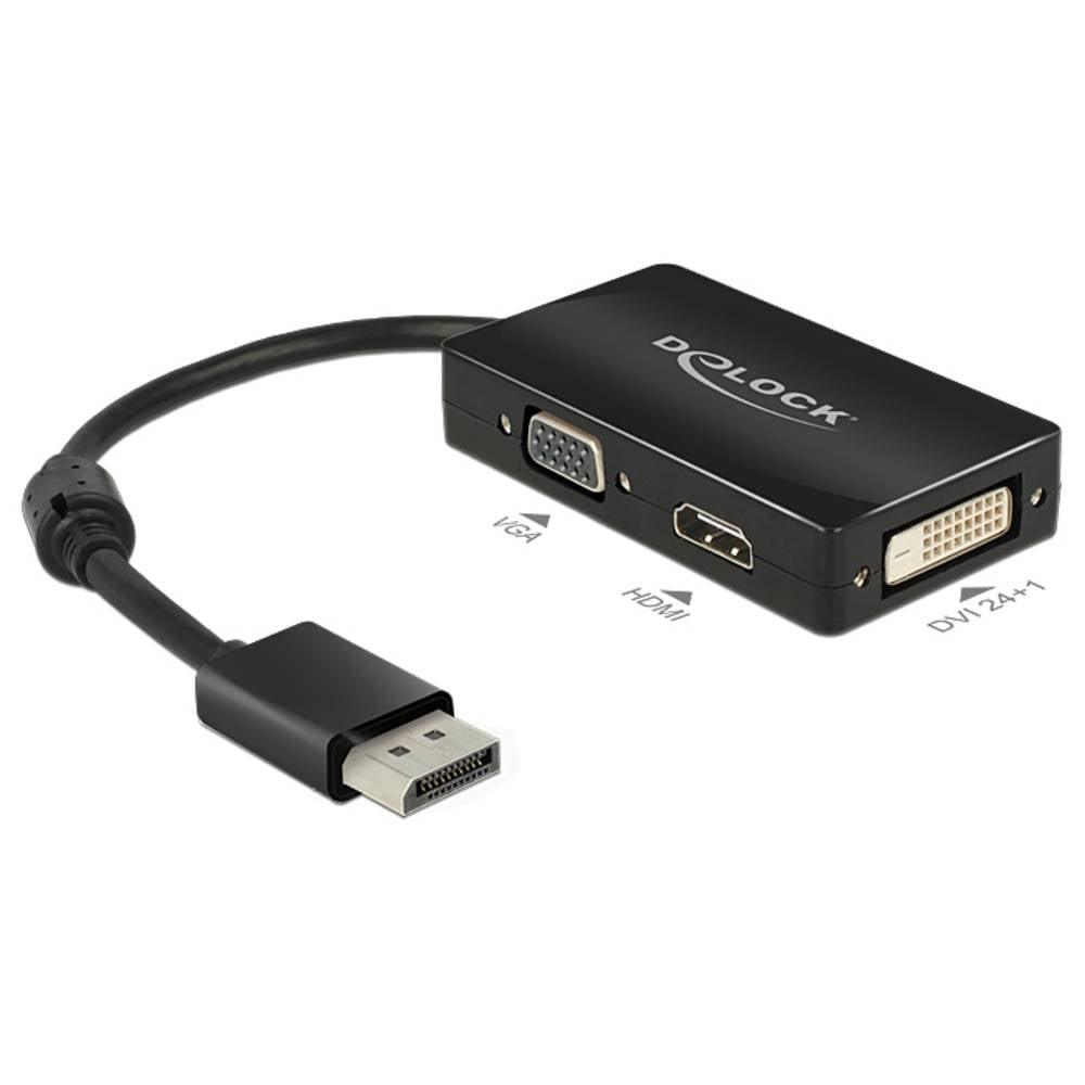 DeLock Adapter Displayport zu VGA HDMI DVI Passiv