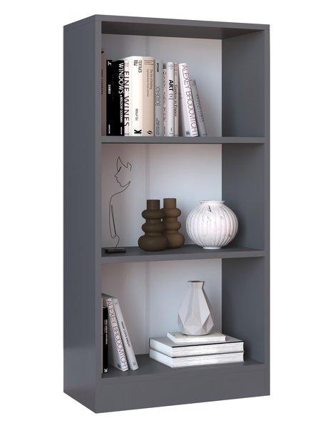 VCM Holz Aufbewahrung Stand Regal Bücherregal Deko Bücher Standregal Dilos M 3-fach
