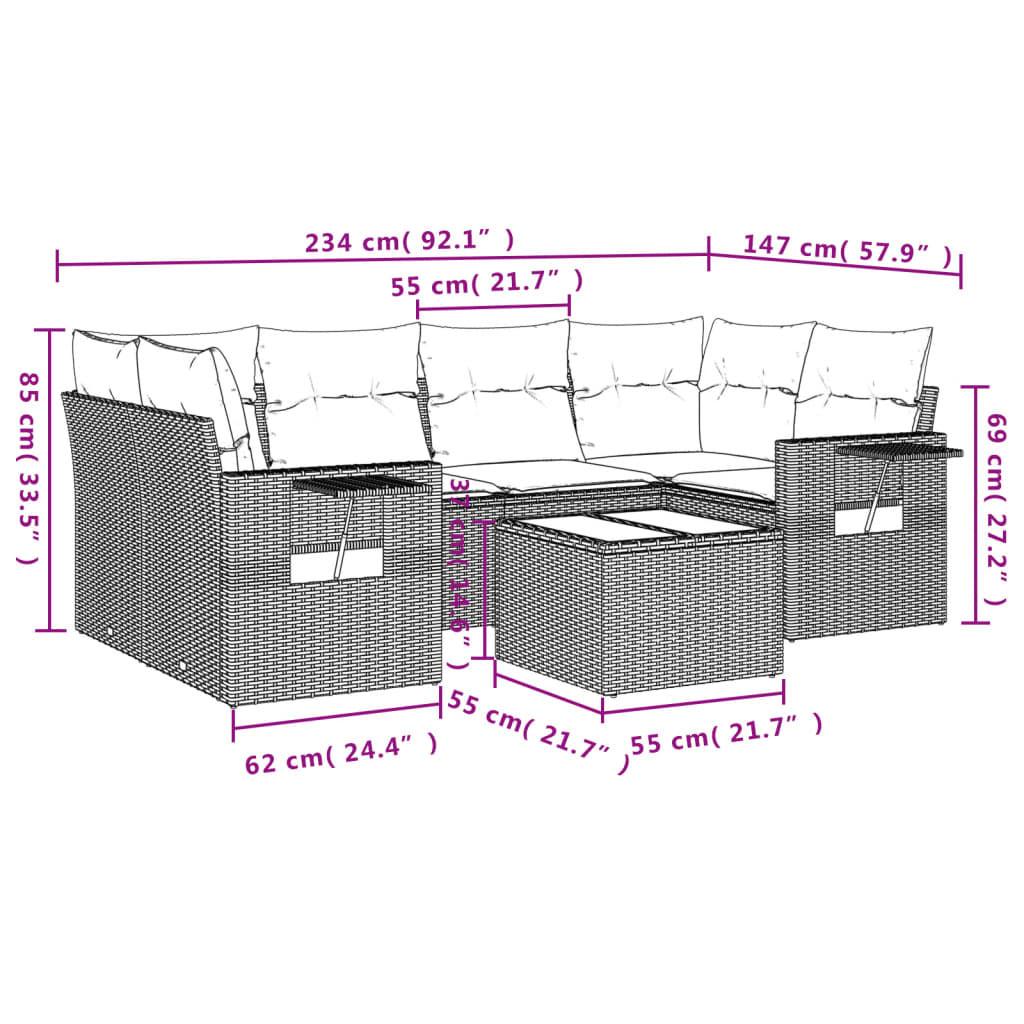 VidaXL Garten sofagarnitur poly-rattan