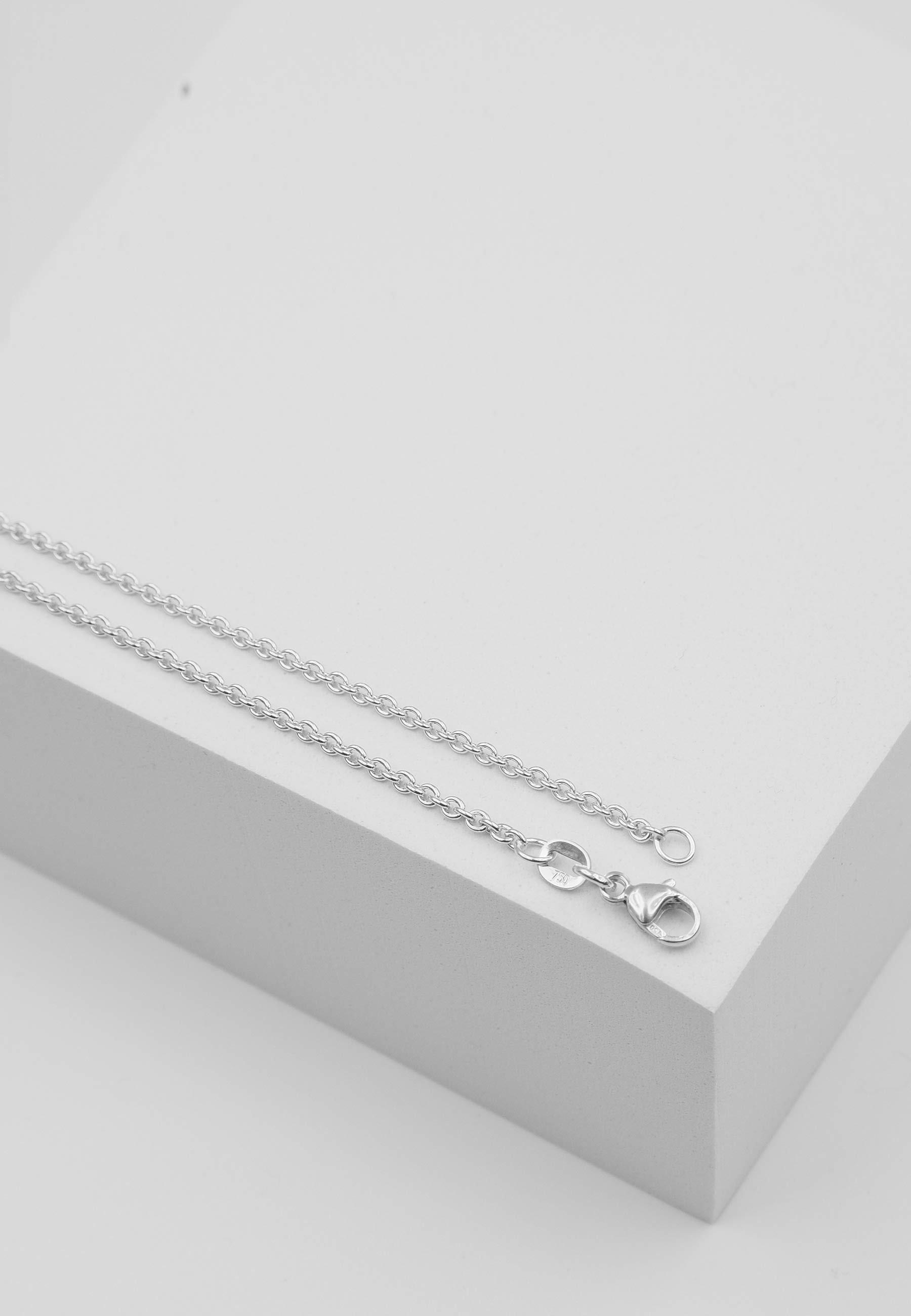 MUAU Schmuck Collier Rundanker Weissgold 750, 1.9mm, 50cm