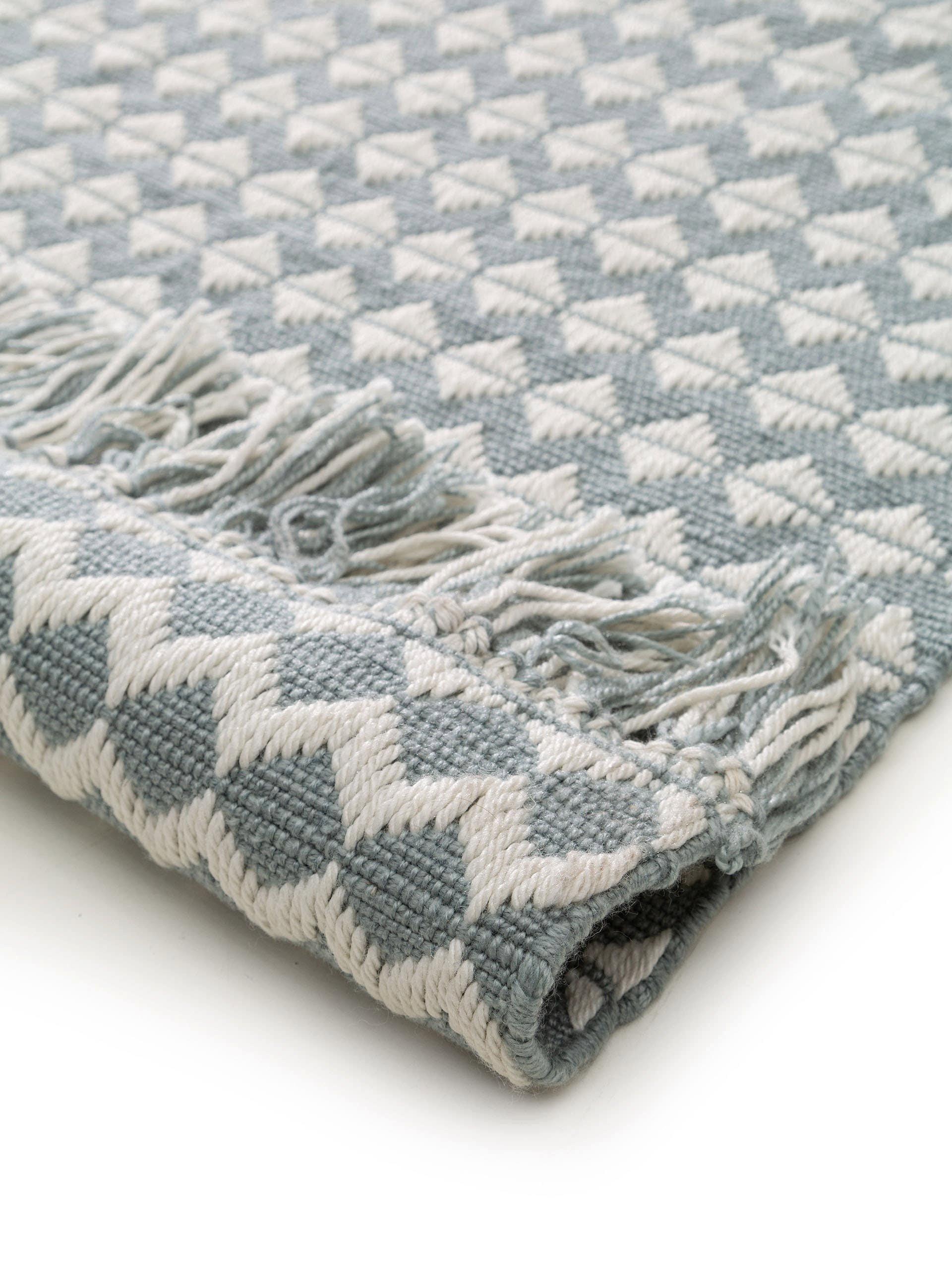 Benuta Teppich aus recyceltem Material Morty Blau