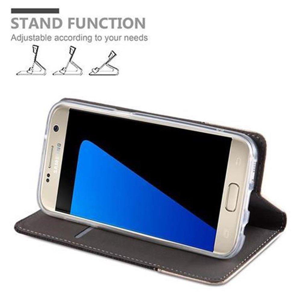 Cadorabo Hülle für Samsung Galaxy S7 Magnetverschluss, Kartenfach