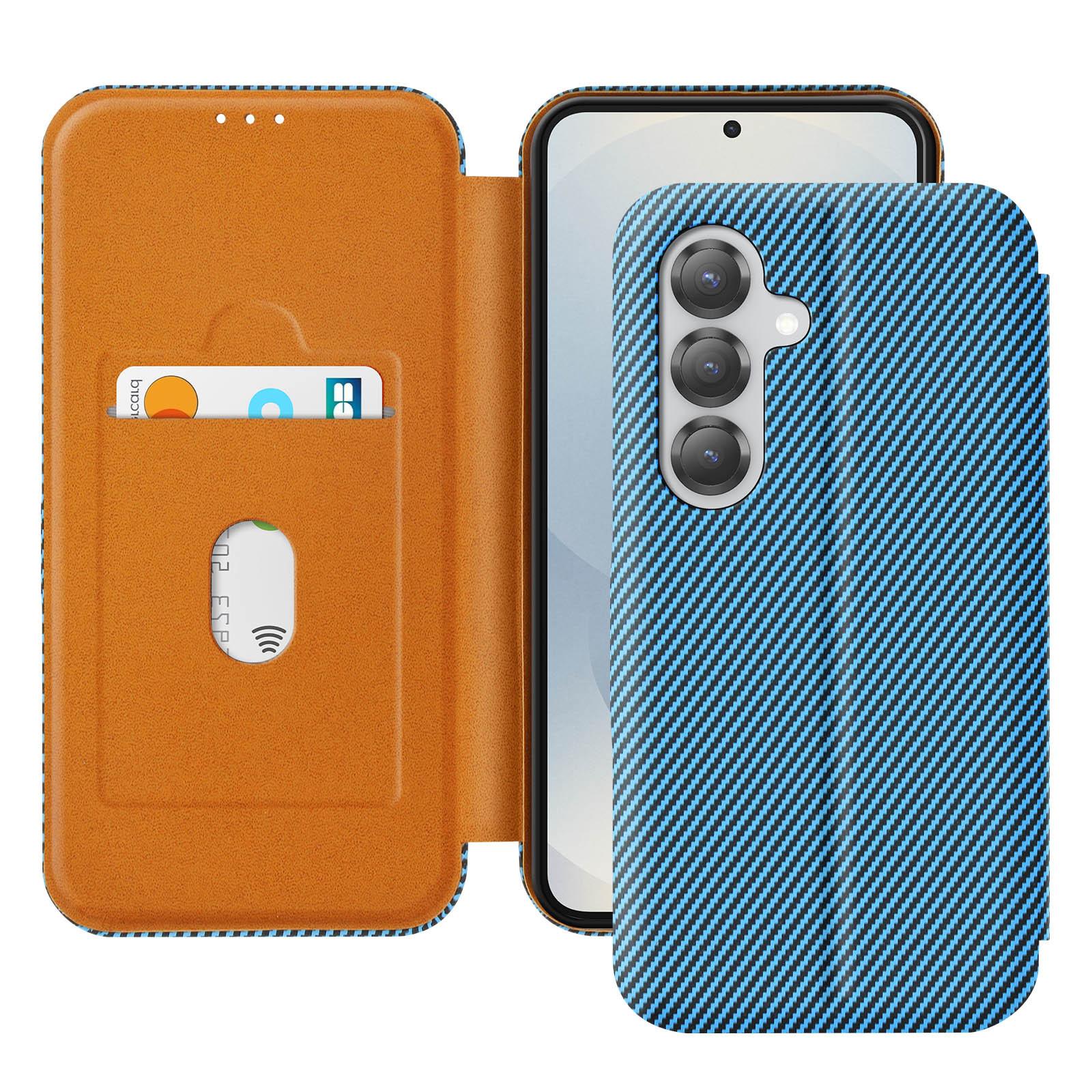 Avizar Etui Samsung S25 Plus Carbon Blau