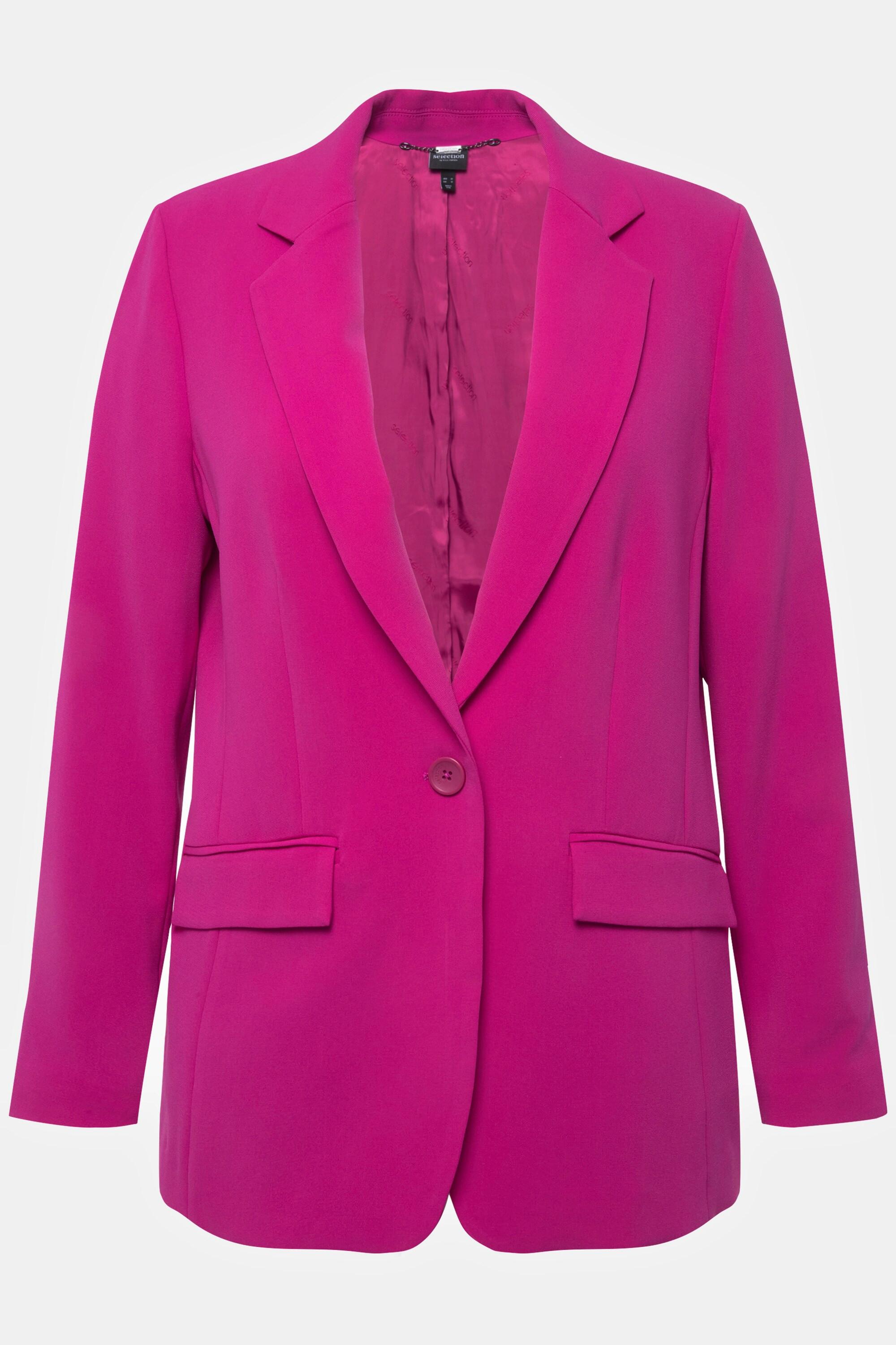 Ulla Popken Blazer, Reverskragen, Klappentaschen, Knopfverschluss