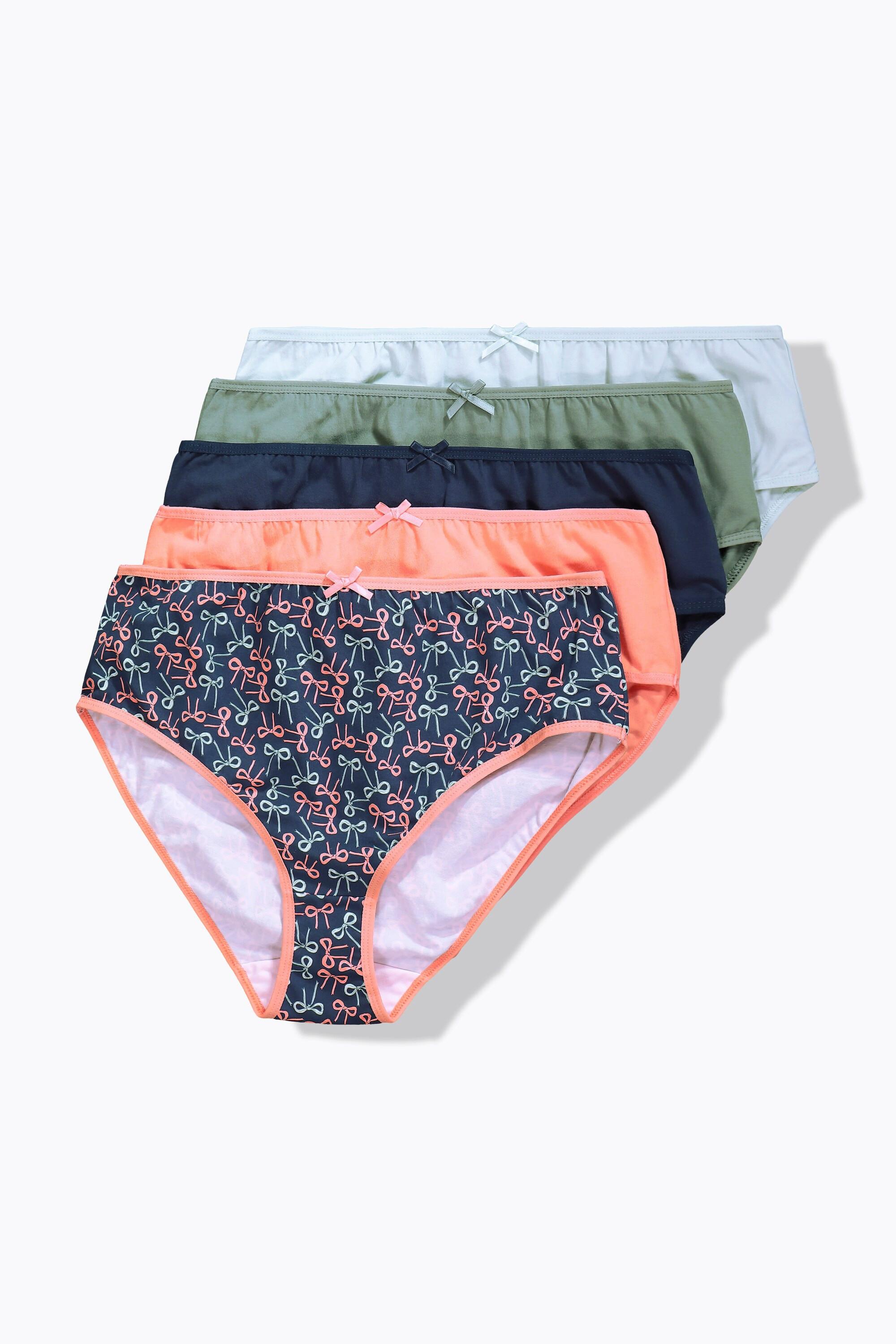 Ulla Popken Midislips, 5er-Pack, Schleifenmuster/Farbe