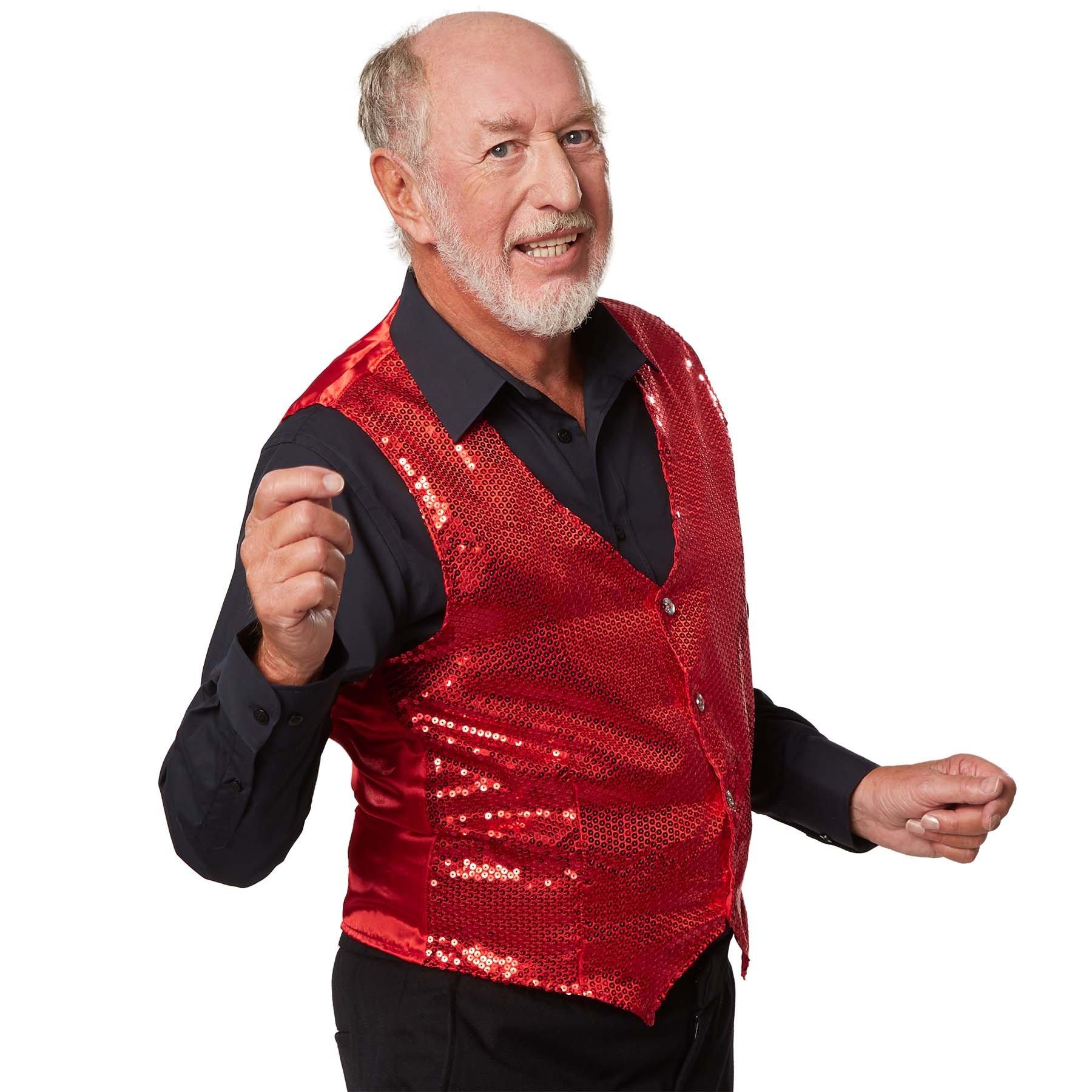 Tectake Pailletten-Weste Herren