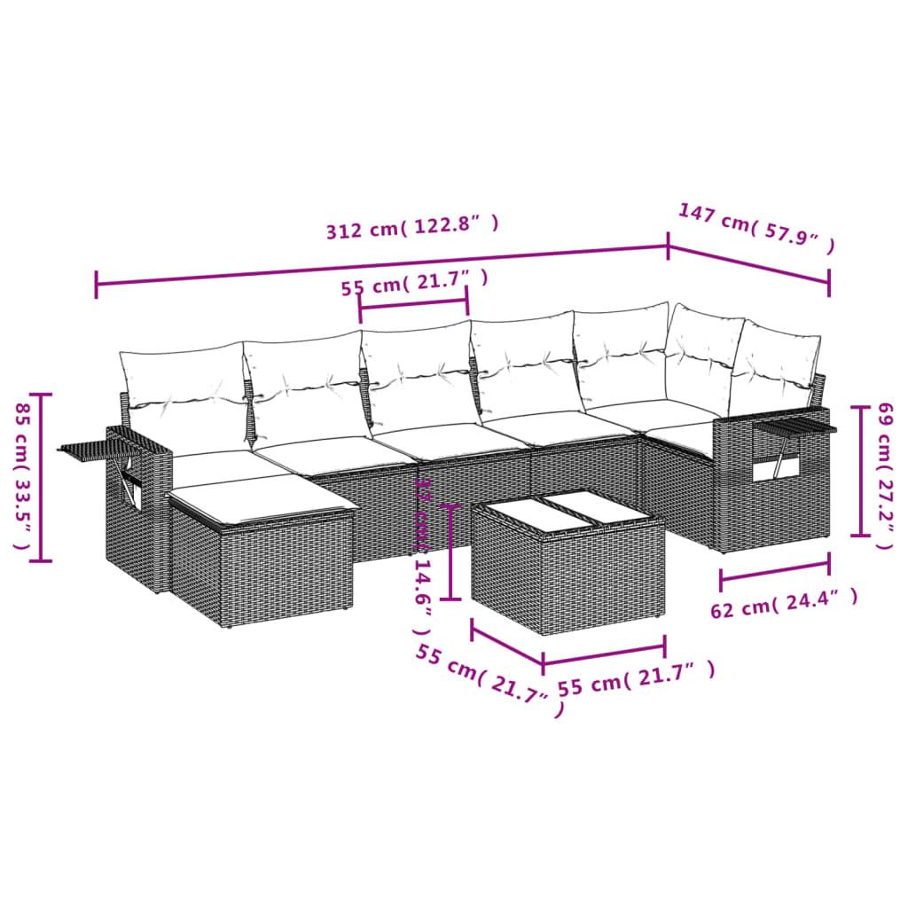 VidaXL Garten sofagarnitur poly-rattan