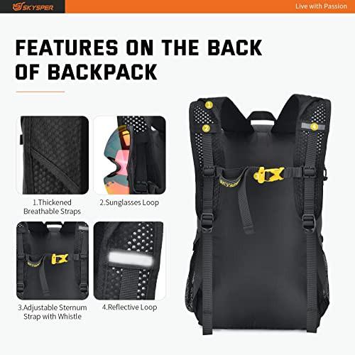 Only-bags.store Faltbarer Rucksack Ultraleichter Tagesrucksack Verstaubarer Tagesrucksack Wasserdichter Wanderrucksack Reiserucksack für Camping Outdoor Wandern