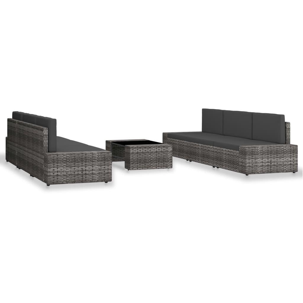 VidaXL Garten-lounge-set poly-rattan