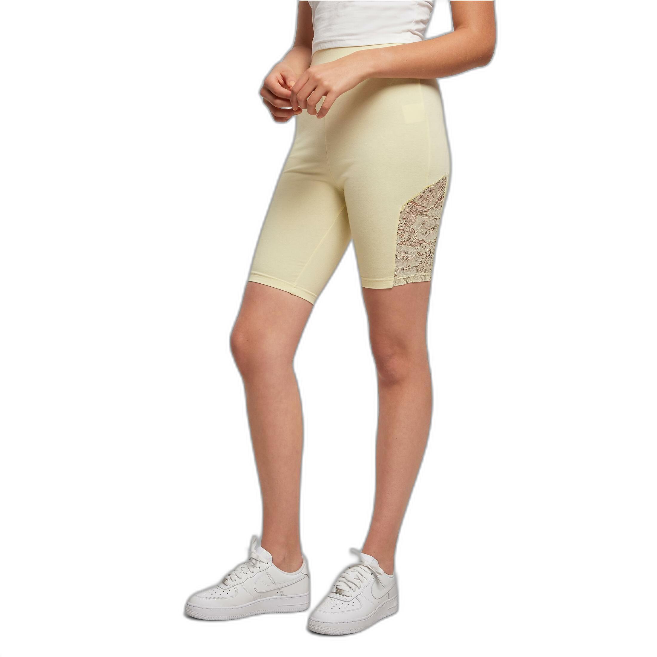 URBAN CLASSICS high waist tights women lace inset