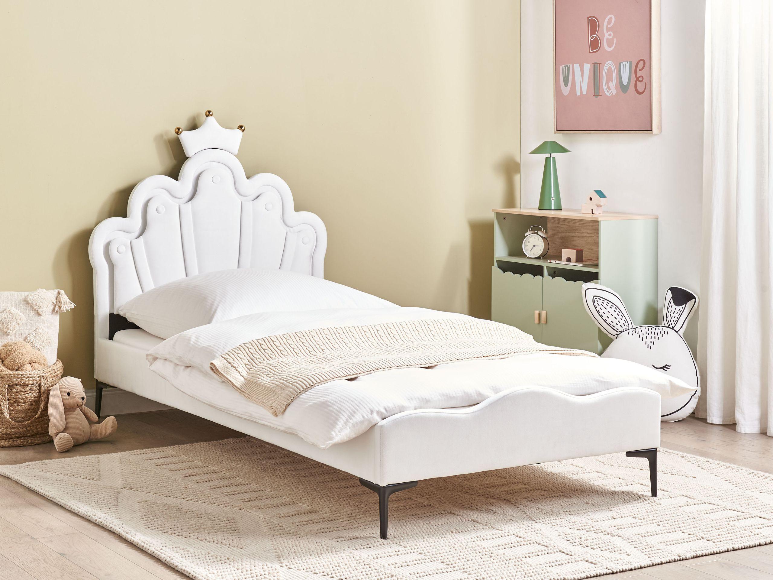 Beliani Kinderbett aus Samtstoff Modern RUBIAN