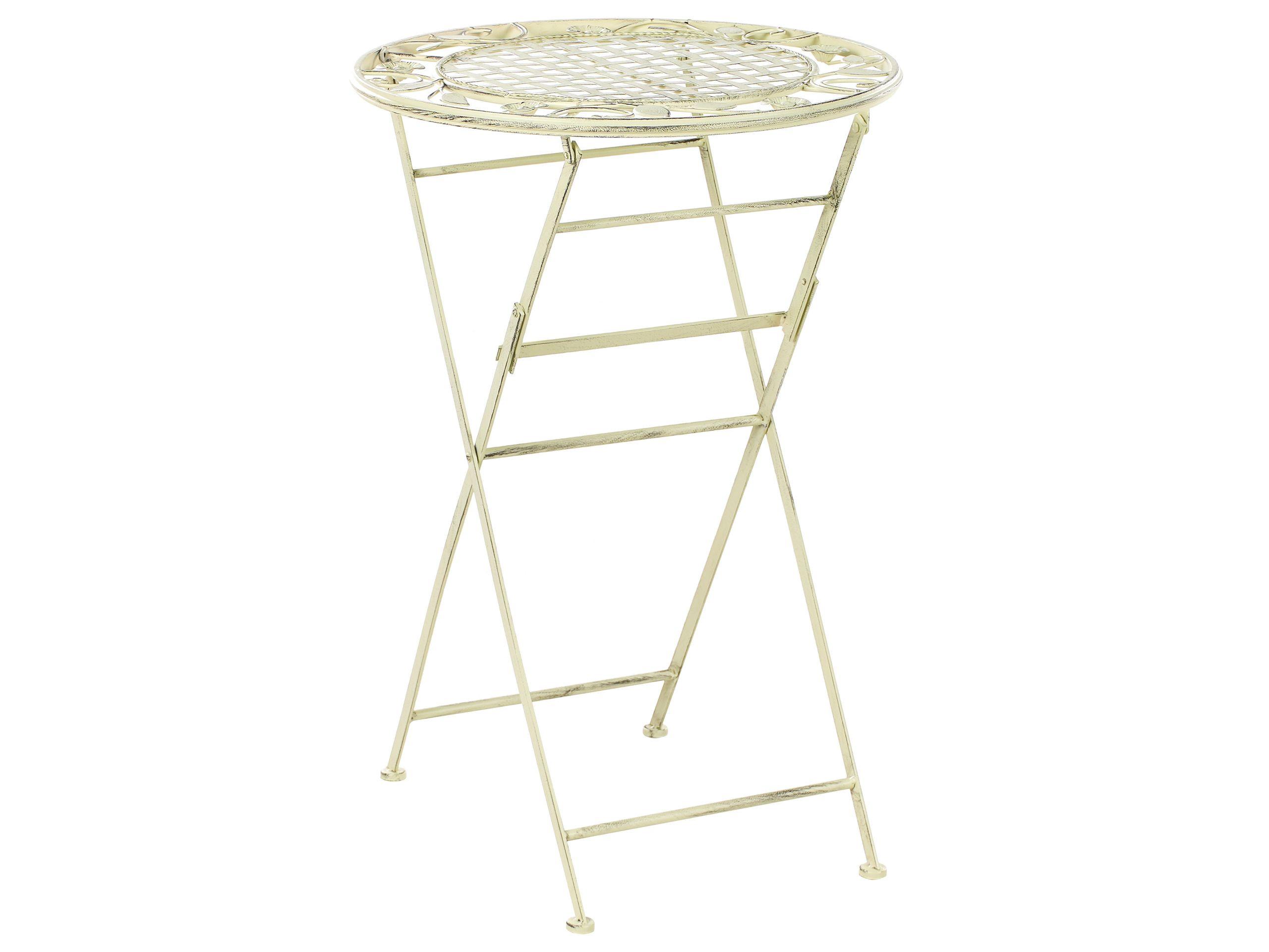 Beliani Garten Bartisch aus Eisen Retro BIVIO