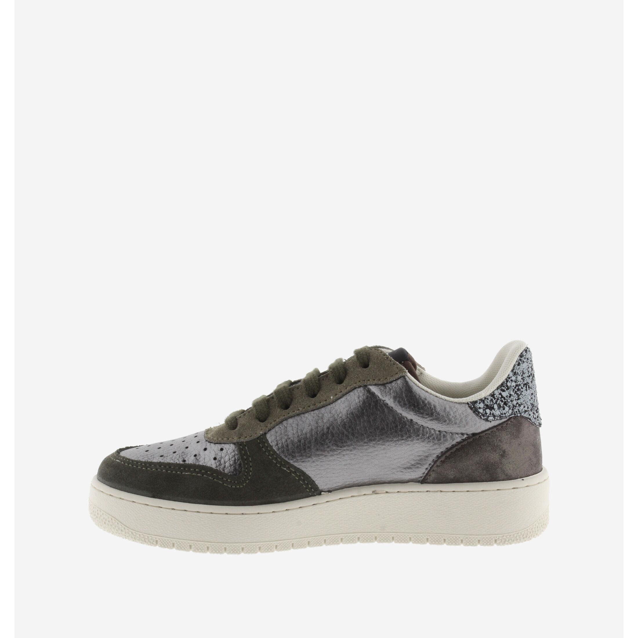Victoria damen-sneakers aus metallic- und wildleder madrid