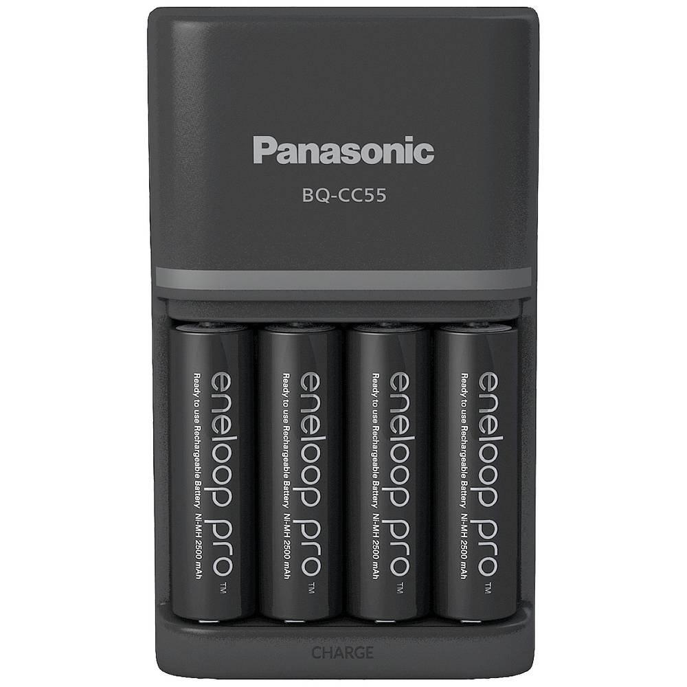 Panasonic Steckerladegerät BQ-CC55 inkl. 4 eneloop pro Akkus
